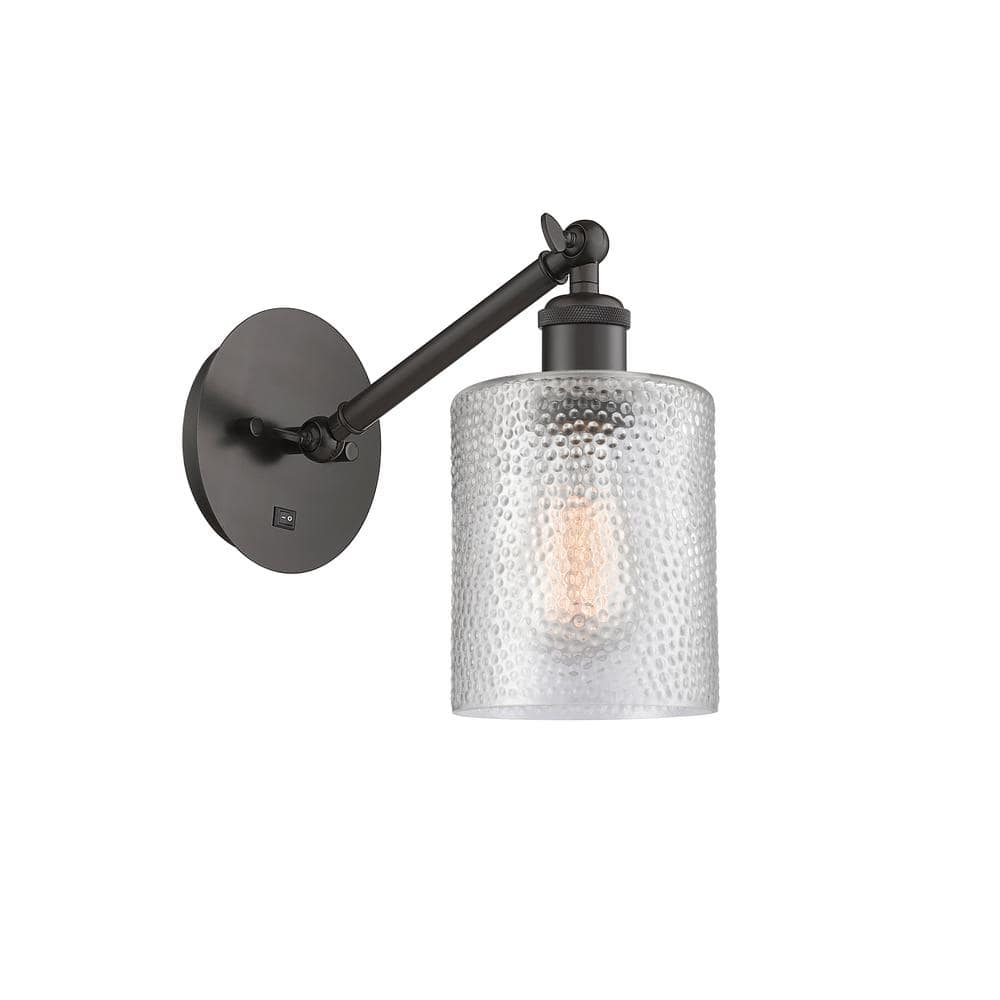 Cobbleskill 1-Light Oil Rubbed Bronze, Clear Wall Sconce with Clear Glass Shade price history on PriceWatchPro