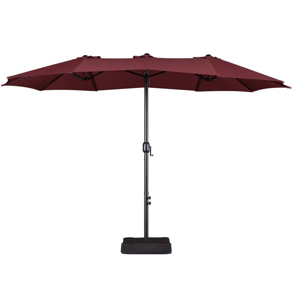 13 ft. Twin Patio Parasol Triple-size 156 in. W Outdoor Umbrella with Base Stand Market XL Crank Operating Umbrella price history on PriceWatchPro