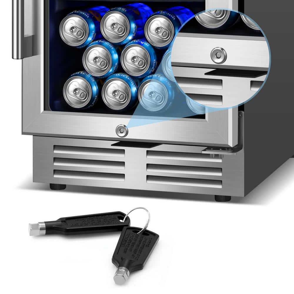 Compact Stainless Steel Undercounter Smart Beverage Refrigerator