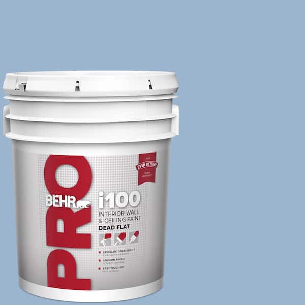 5 gal. #PPU14-10 Blue Suede Dead Flat Interior Paint
