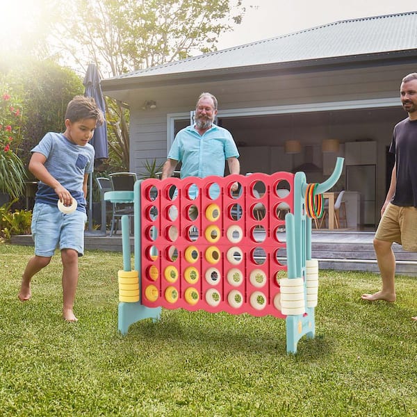 知育玩具 Score Tray Costway Jumbo 4-in-a-Row Connect Game Set for Big Family Fun