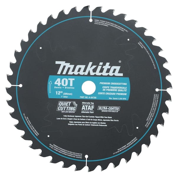Makita 12 in. x 1 in. Ultra-Coated 40-Teeth Miter Saw Blade
