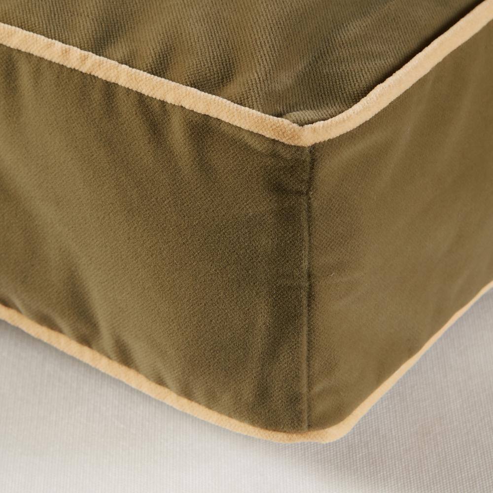 Medium Moss Chew Resistant Microfiber Dog Bed