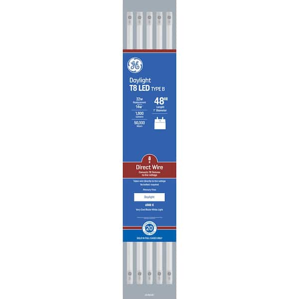 47.78 in. 32.0-Watt Equivalent T8 G13 Base Daylight Deluxe Dimmable Linear Bulb 120-Pack
