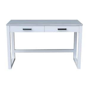 48 in. W Chalk / White Carson Desk with 2-Drawers