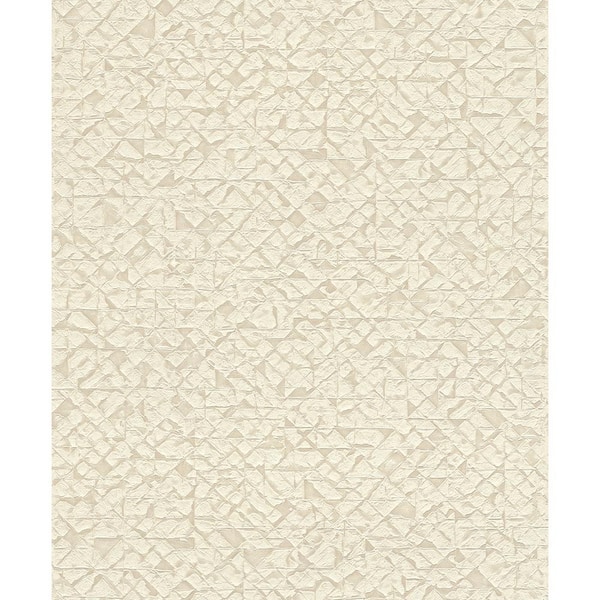 Advantage Arbus Beige Cream Geo Textured Non-Pasted Non-Woven Wallpaper Sample