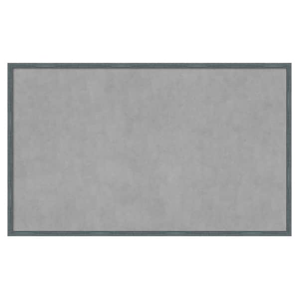 Amanti Art Dixie Blue Grey Rustic Narrow 41 in. x 25 in. Framed Magnetic Board