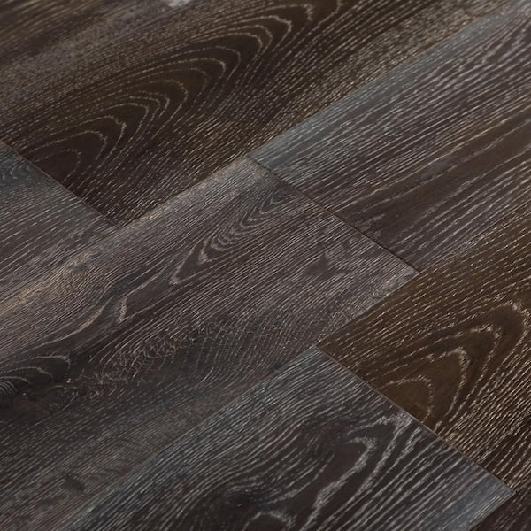 Natu Wide Plank 7 1 2 In W Grey Smoked, Smoked Black Oak Wide Plank Hardwood Flooring
