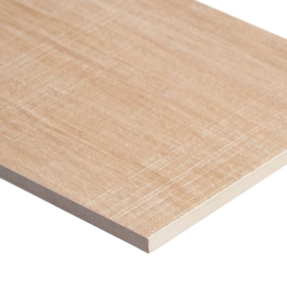 Maple 8" x 48" Matte Porcelain Wood Look Floor and Wall Tile
