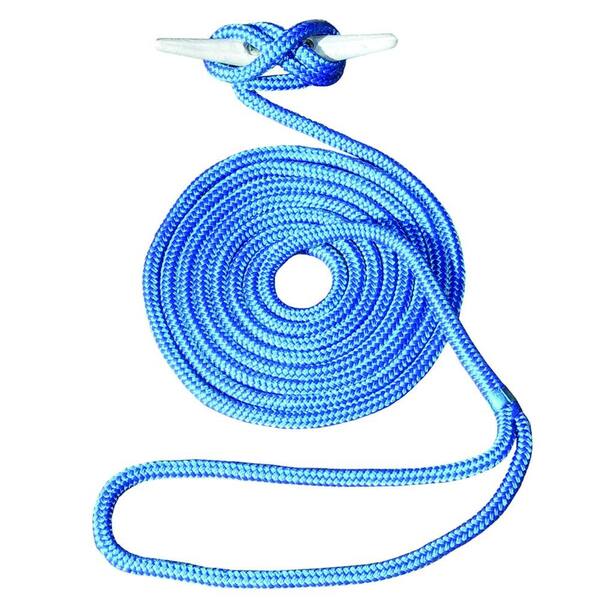Unbranded 40 ft. 3/4 in. Hand Spliced Double Braid Blue Dock Line