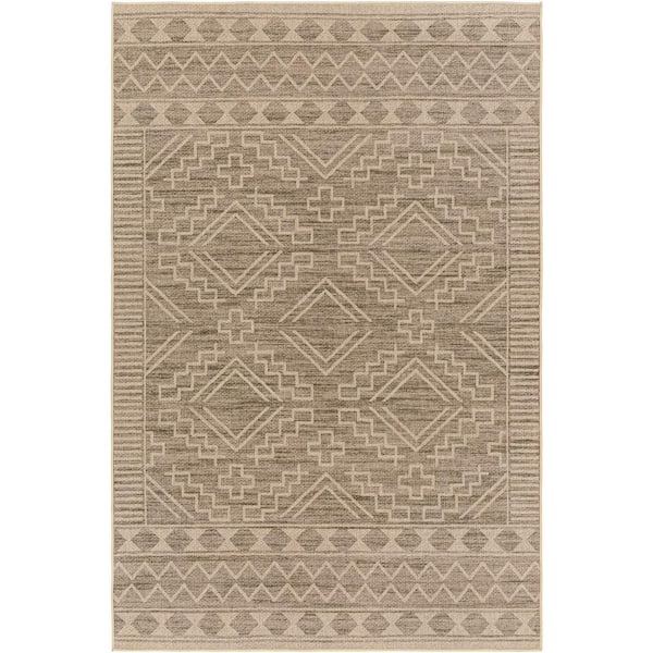Ez Jute Brown 5 ft. x 8 ft. Machine-Washable Rug