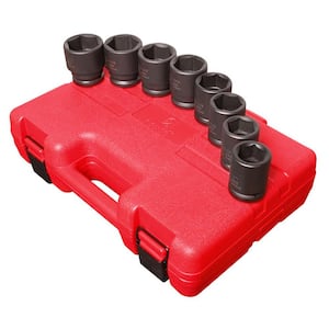 Socket Set Impact 3/4 in. Drive Set Drive SAE 6-Point (8-Piece)
