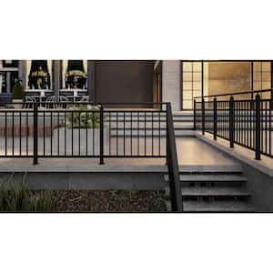 Acadia 38 in. H x 39 in W Black Aluminum Continuous Banister Kit Stair Railing Kit