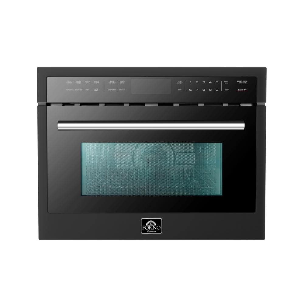 Oliena Black Stainless Steel 24-Inch Microwave Convection Oven Combo