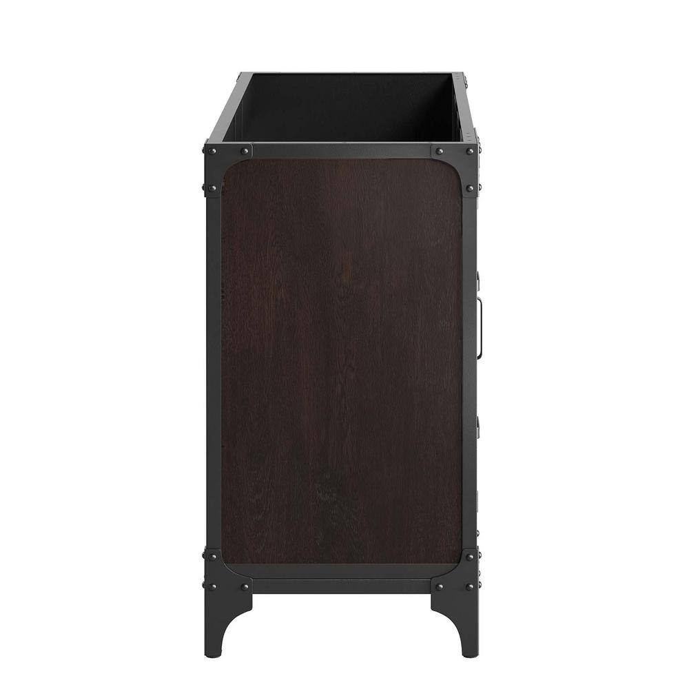 Steamforge 47" Black Walnut Double Bathroom Vanity Cabinet