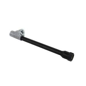 Dual Foot Straight Lock-on Air Chuck 1/4 in. FNPT, Non-Slip Grip Matte Black Poly Finish