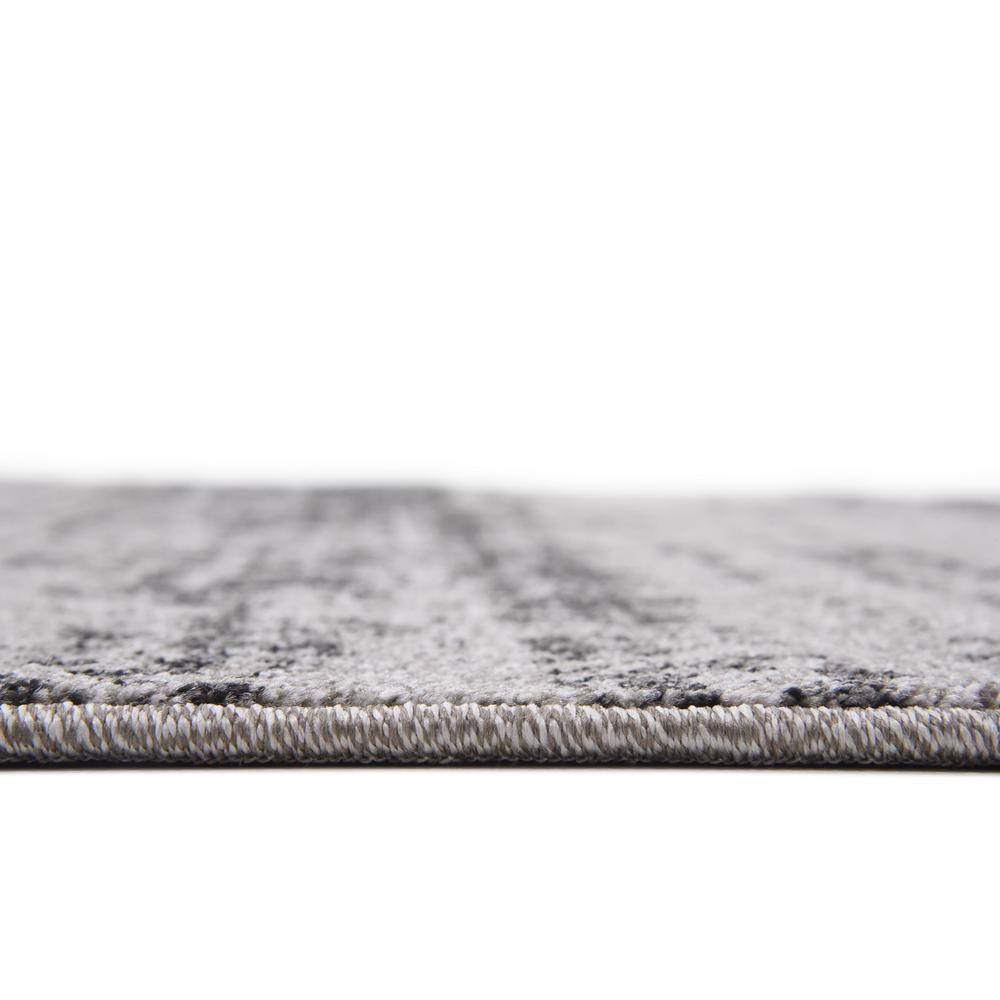 Luxurious Dark Gray Tufted 6' x 9' Easy-Care Synthetic Rug