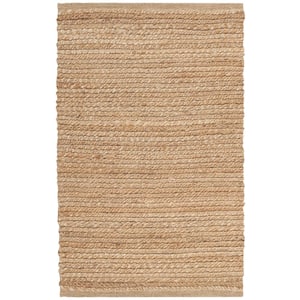 Natural Jute Natural Doormat 2 ft. x 3 ft. Solid Contemporary Kitchen Area Rug