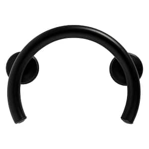 13.25 in. x 1.25 in. 2-in-1 Shower and Tub Grab Ring with Grips in Matte Black