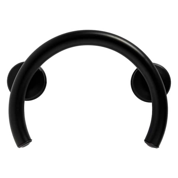 Grabcessories 13.25 in. x 1.25 in. 2-in-1 Shower and Tub Grab Ring with Grips in Matte Black