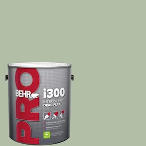 1 gal. #S390-3 Creamy Spinach Dead Flat Interior Paint