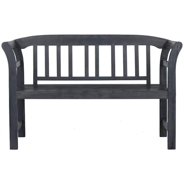 Porterville 49.2 2-Person Ash Grey Acacia Wood Outdoor Bench