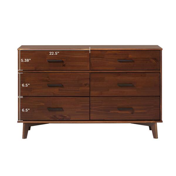 Walker Edison Furniture Company Modern Walnut Solid Wood 6 Walker Edison Furniture Company Modern Walnut Solid Wood 6