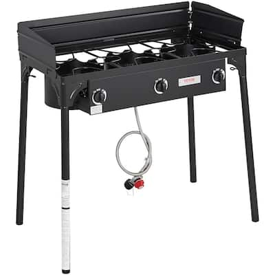 Kapas Outdoor & Indoor Portable Propane Stove, Double Burners with Gas  Premium Hose, for Backyard Countertop Kitchen, Camping Grill, Hiking  Cooking