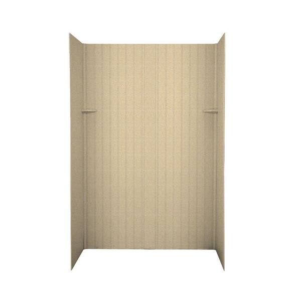 Swanstone Beadboard 32 in. x 48 in. x 72 in. 5-Piece Easy Up Adhesive Shower Wall Kit in Cornflower