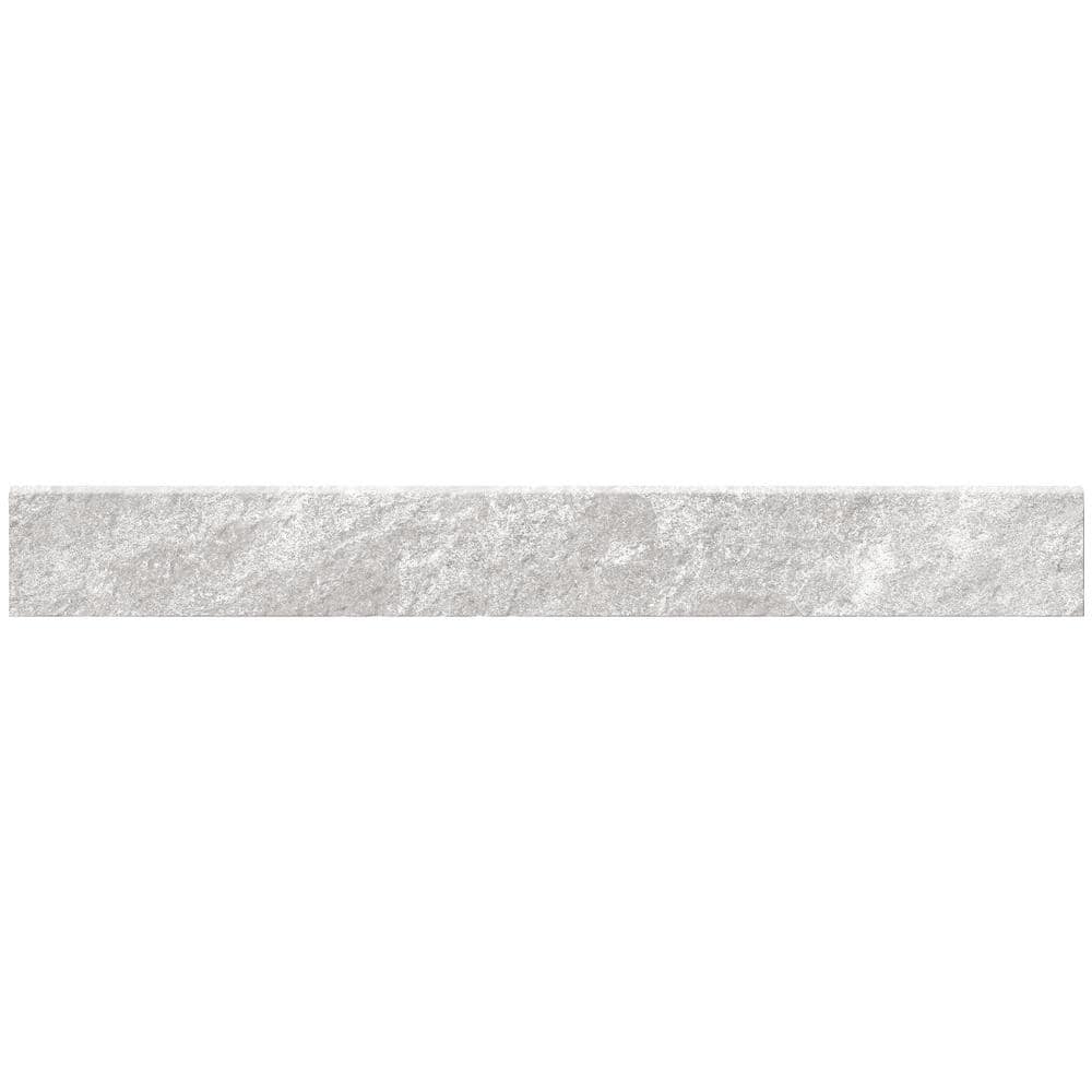 Alpe Graphite 3 in. x 24 in. Quartzite Stone Look Porcelain Bullnose Tile Trim (20.00 ft./Case) -  Corso Italia, 610130007215