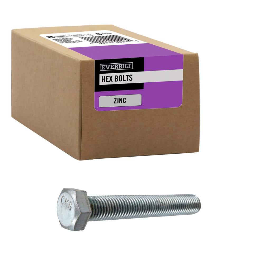 Everbilt 3/4 in.-10 x in. Zinc Plated Hex Bolt 801256 The Home Depot