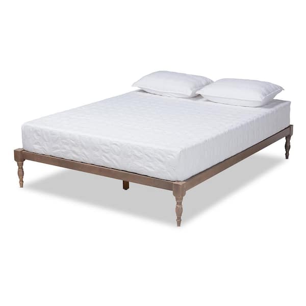 Baxton Studio Iseline Oak King Platform Bed Frame
