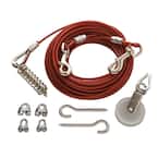 1/8 in. x 75 ft. Galvanized Dog Run Cable Exerciser Kit