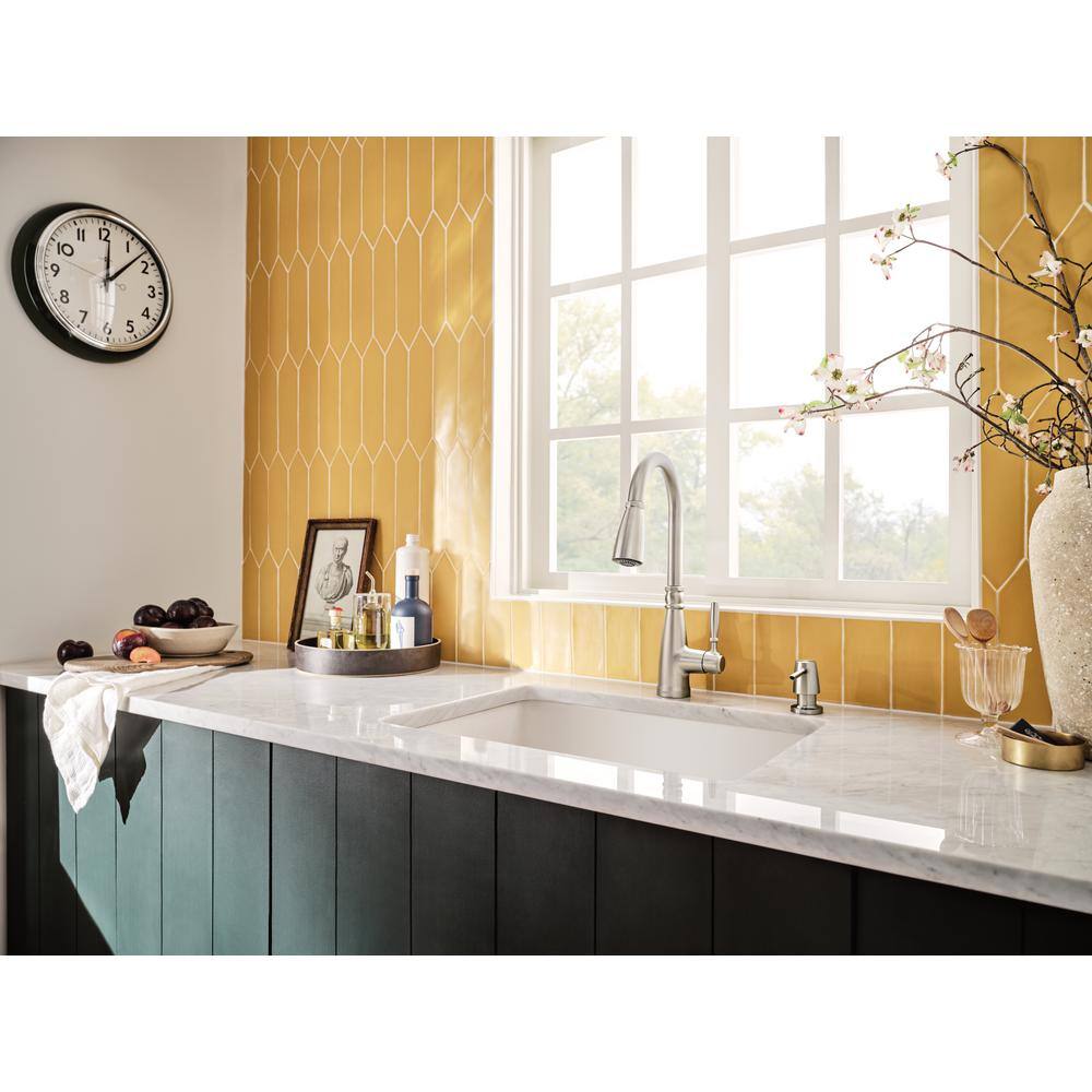Boman Stainless Steel Pull-Down Kitchen Faucet with Soap Dispenser