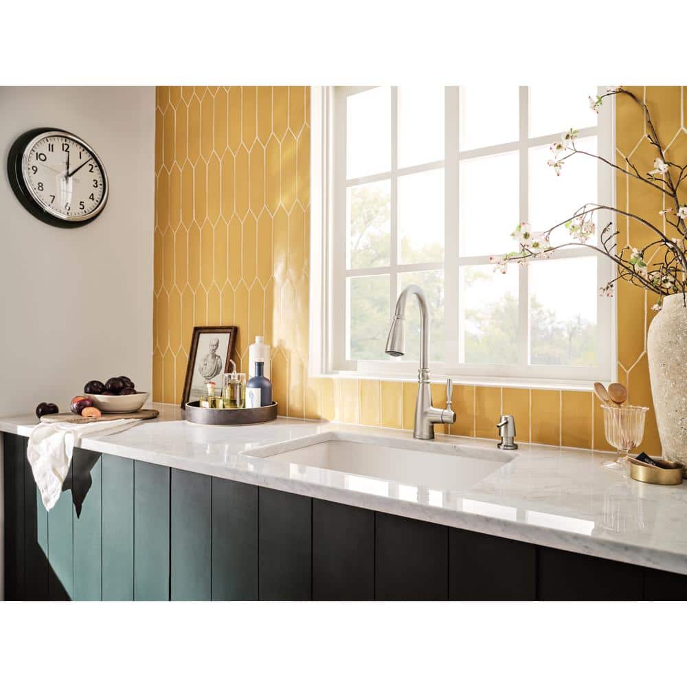Boman Stainless Steel Pull-Down Kitchen Faucet with Soap Dispenser