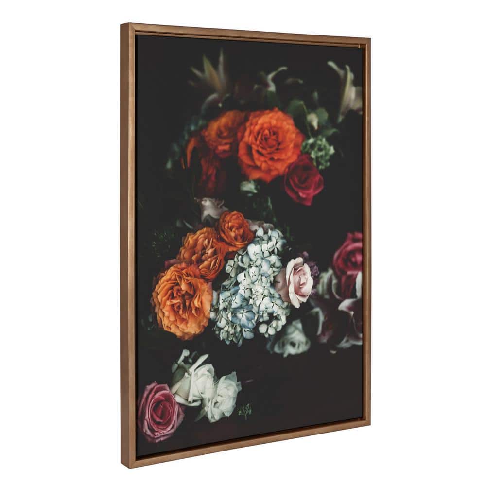 Abundance Floral Print on Canvas with Gold Frame, 23x33