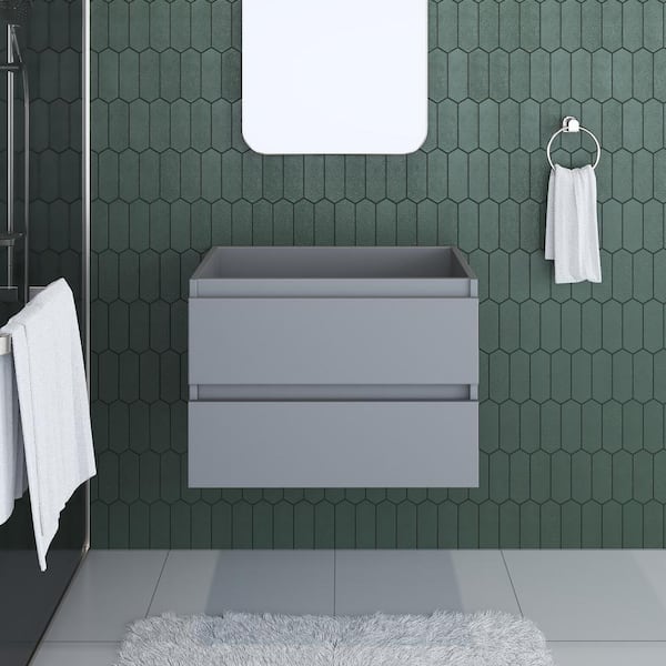 VOLPA USA AMERICAN CRAFTED VANITIES Salt 30 in. W x 20 in. D Bath Vanity Cabinet Only in Gray