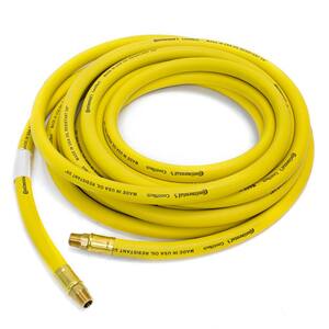 3/8 in. x 25 ft. Yellow Rubber Air Hose Tool Compressor Grease USA