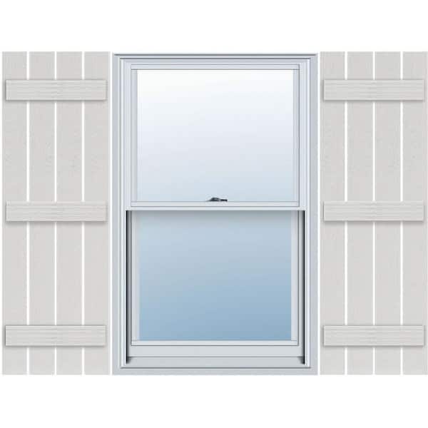 Ekena Millwork Timberthane 23 in. W x 73 in. H Spaced (Four Board) Board and Batten Shutters