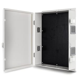 4.3 in. x 18.1 in. x 12.6 in. Electrical Junction Box, ABS Water Resistant with Mounting Panel and Hinged Cover (1-Pack)