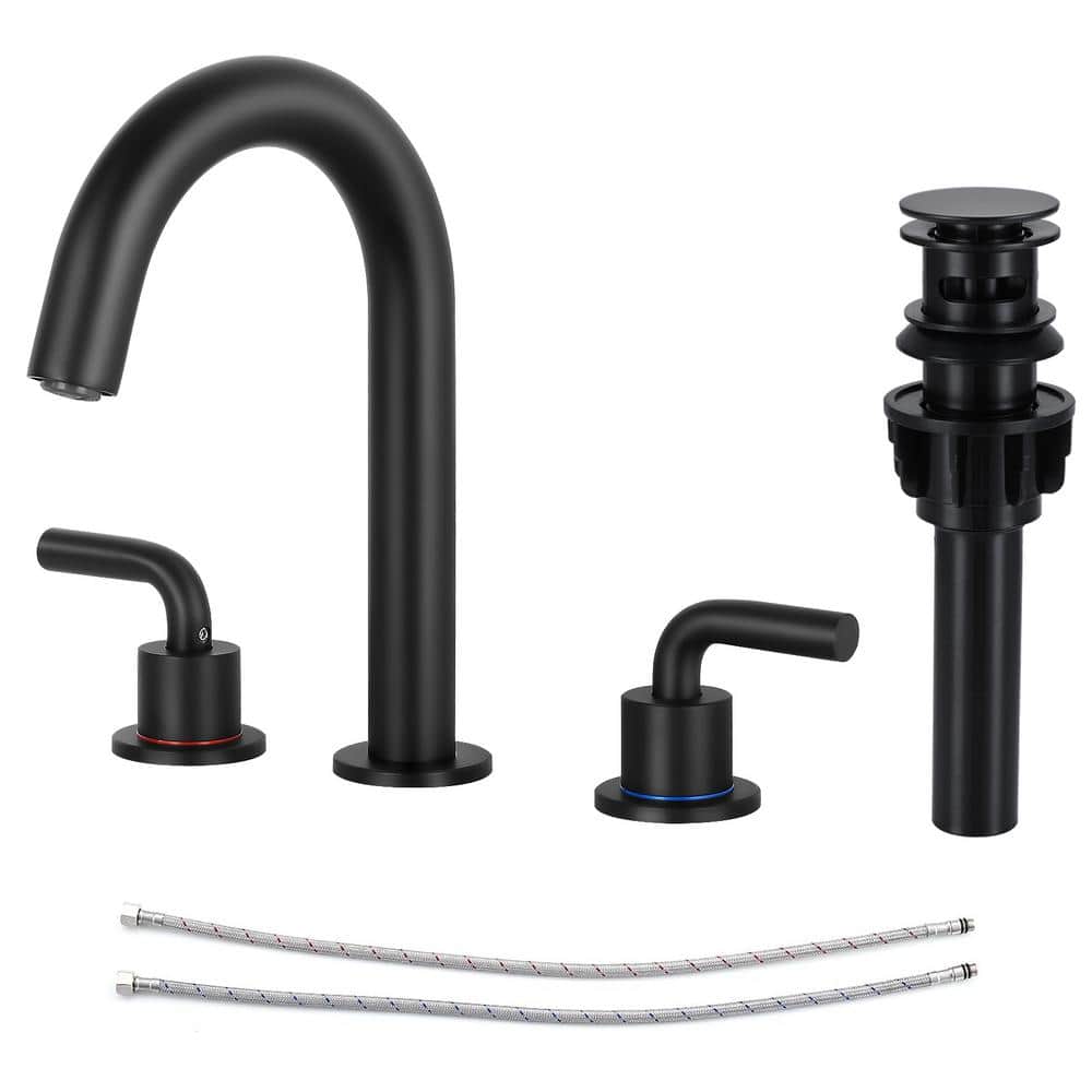 8 in. Widespread Bathroom Faucet 3-Hole Bathroom Sink Faucet with Pop-Up Dr