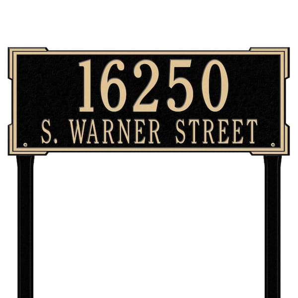 Roanoke LAWN PLACED Architectural Address Plaque 