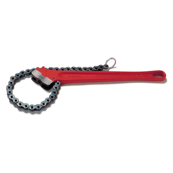 RIDGID 20-1/4 in. Heavy-Duty Ratcheting Chain Wrench with I-Beam Handle, 5 in. Pipe Capacity