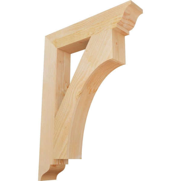 Ekena Millwork 4 in. x 30 in. x 22 in. Douglas Fir Westlake Traditional Rough Sawn Bracket