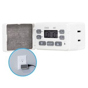 Indoor Digital 24-Hour Fashion Timer with Cloth Cover, 2 Settings, 1 Polarized Outlet