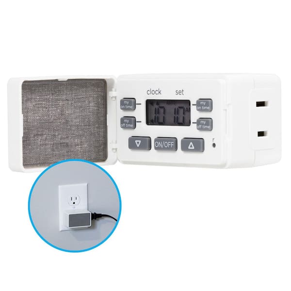 myTouchSmart Indoor Digital 24-Hour Fashion Timer with Cloth Cover, 2 Settings, 1 Polarized Outlet