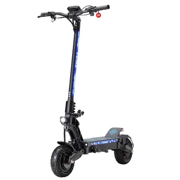 PHNHOLUN Adult Electric Scooter Dual Motor 22.5AH Battery 60-Volt 2400-Watt 43 MPH Sports Scooter 10 in. Off Road Folding Scooter