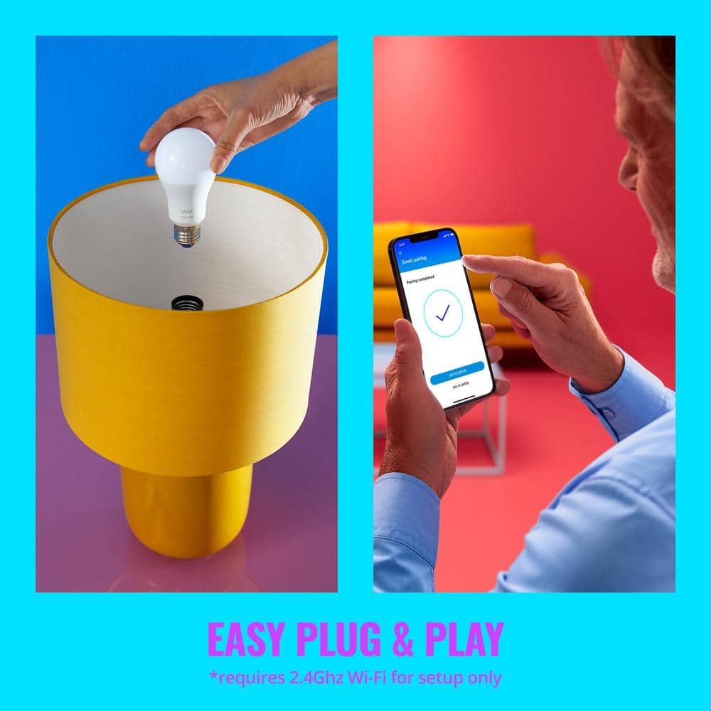 WIZ 60-Watt Equivalent LED A19-Wi-Fi Color 2200-6500K Bundle (3-Pack)