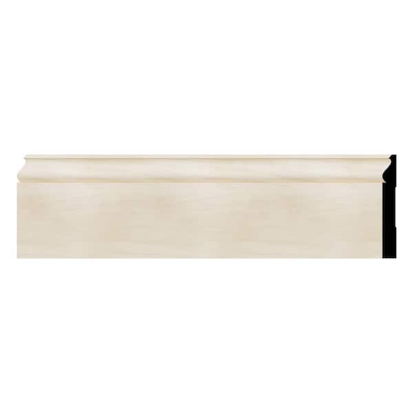 WM163 0.56 in. D x 5.25 in. W x 96 in. L Wood Poplar Baseboard Moulding