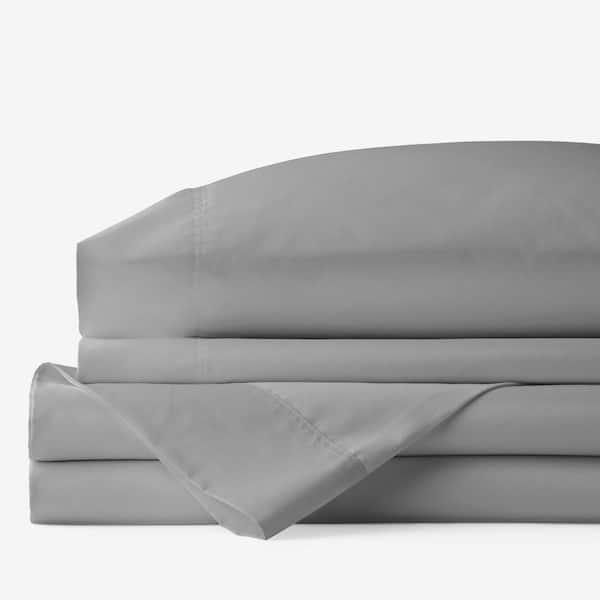 The Company Store Company Cotton Pebble Gray Bamboo Sateen Queen Sheet Set